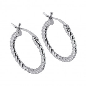 Hoops med mönster örringar äkta silver 19 mm 1-20-0310 495,00 kr Hem