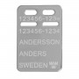 Stor ID-bricka silver 19 x 27 med gravyr 1-11-0068 495,00 kr Hem