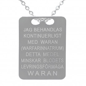 Halsband med waranbricka äkta silver ankarkedja 1-11-0085-1K 865,00 kr Hem