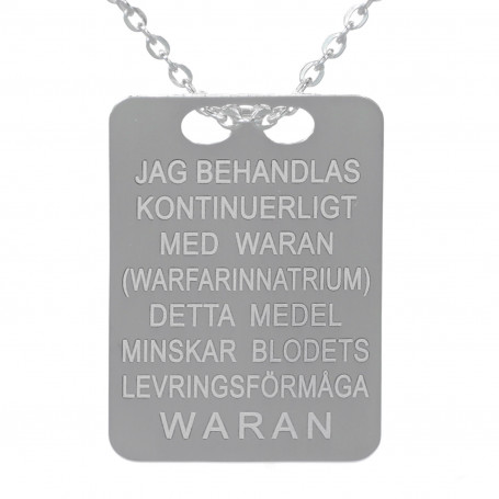 Halsband med waranbricka äkta silver ankarkedja 1-11-0085-1K 865,00 kr Hem