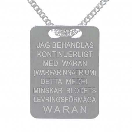 Halsband med waranbricka äkta silver pansarkedja 1-11-0085-2K 1,00 kr Hem