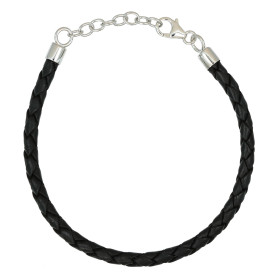 Noir flätat svart läderarmband silverlås 1-55-0004-19-21 450,00 kr Hem