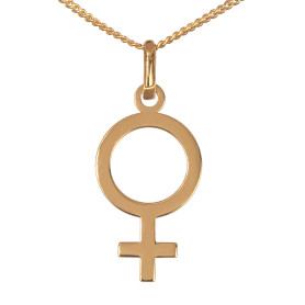 Halsband kvinnosymbol feminist äkta guld 18 karat 5-10-0090K 4,00 kr Hem