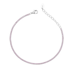 Tennisarmband petite rosa stenar äkta silver 1-40-0087 475,00 kr Hem