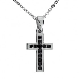 Cross black SIC47 699,00 kr Halsband 36cm till 50cm